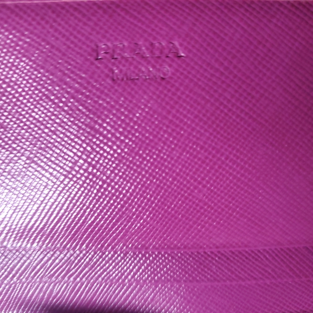 $SOLD$ Prada Pink Nylon and Leather Continental Wallet - Picture 4 of 12
